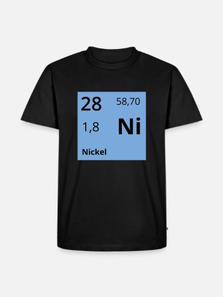 Nickel - Männer Premium Bio T-Shirt - Schwarz