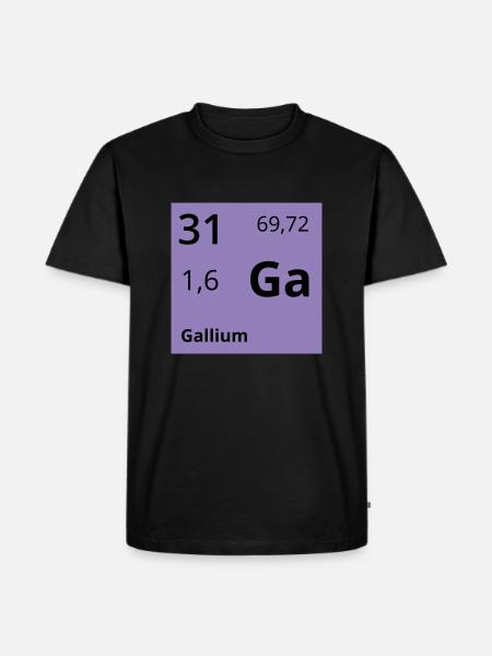 Gallium - Männer Premium Bio T-Shirt - Schwarz