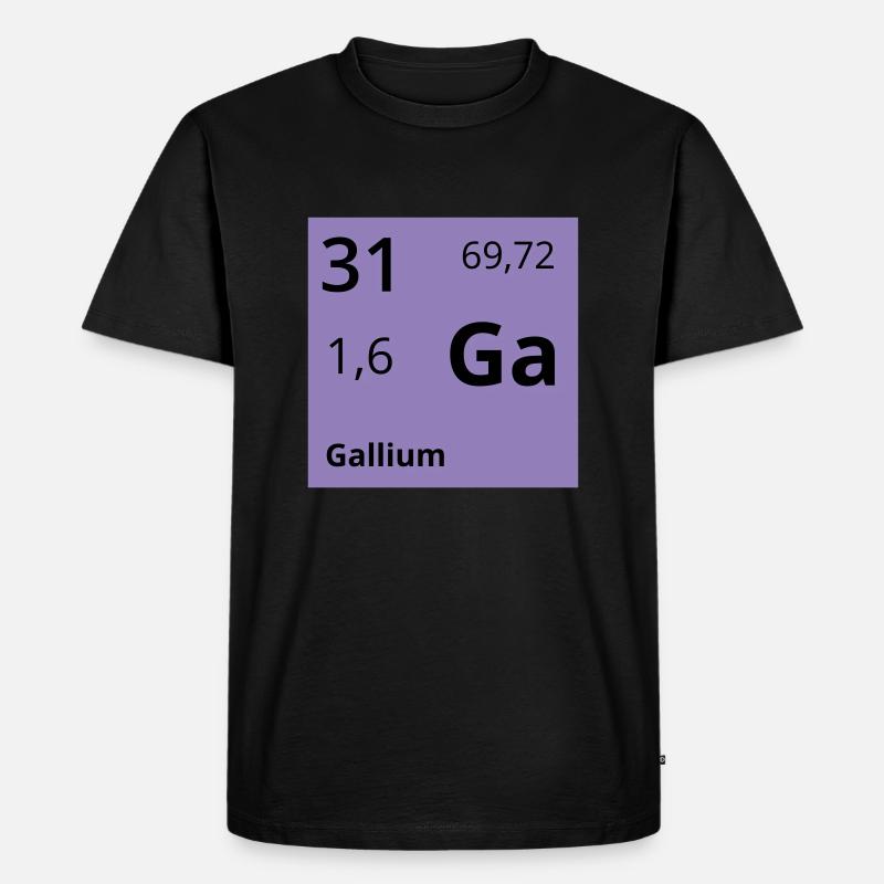 Gallium - Männer Premium Bio T-Shirt - Schwarz