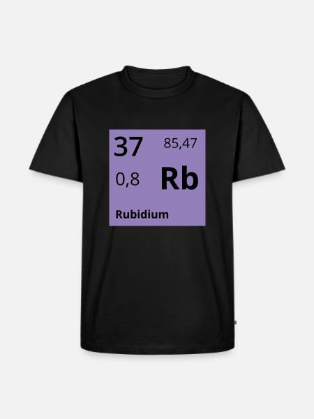 Rubidium - Männer Premium Bio T-Shirt - Schwarz