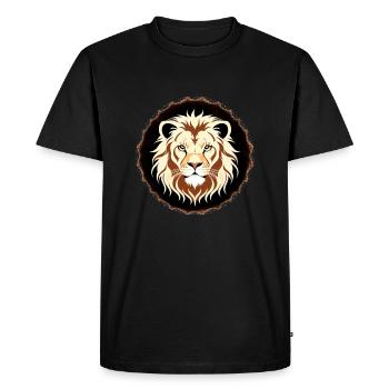 Royal Cartoon Lion Lions Comic 20 - T-shirt Premium bio Homme - noir - Devant - Nico (187cm)