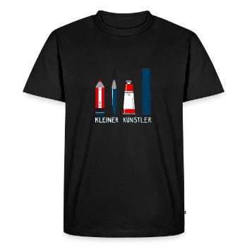 petit artiste - T-shirt Premium bio Homme - noir - Devant - Nico (187cm)