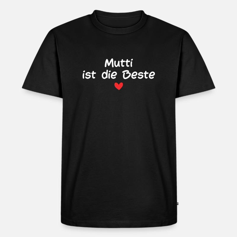 Mutti ist die Beste - Männer Premium Bio T-Shirt - Schwarz