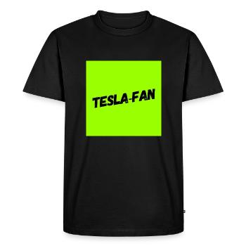 Tesla fan - Men's Premium Organic T-Shirt - black - Front - Nico (187cm)
