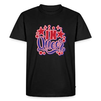 Je suis queer - T-shirt Premium bio Homme - noir - Devant - Nico (187cm)