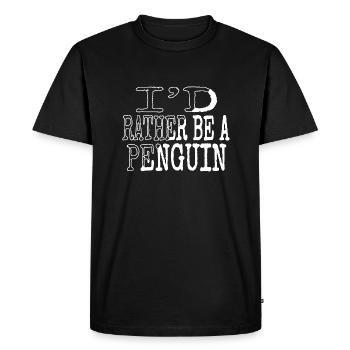 Heureux empereur drôle Aotearoa Amour oiseau incapable de voler - T-shirt Premium bio Homme - noir - Devant - Nico (187cm)
