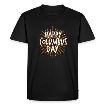 HAPPY COLUMBUS DAY 2 - Men's Premium Organic T-Shirt - black - Front - Nico (187cm)