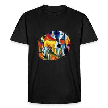 Super hero dog #9 - Men's Premium Organic T-Shirt - black - Front - Nico (187cm)