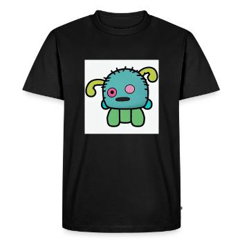 Fourrure - T-shirt Premium bio Homme - noir - Devant - Nico (187cm)