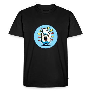 Elvis happy MBP - Men's Premium Organic T-Shirt - black - Front - Nico (187cm)