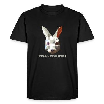Lapin blanc - T-shirt Premium bio Homme - noir - Devant - Nico (187cm)
