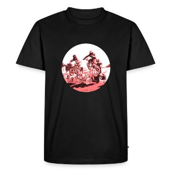 bmx bicross race racing old school - T-shirt Premium bio Homme - noir - Devant - Nico (187cm)