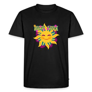 Hippie - T-shirt Premium bio Homme - noir - Devant - Nico (187cm)