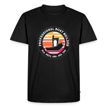 Benchy Constructeur de bateaux professionnel - T-shirt Premium bio Homme - noir - Devant - Nico (187cm)