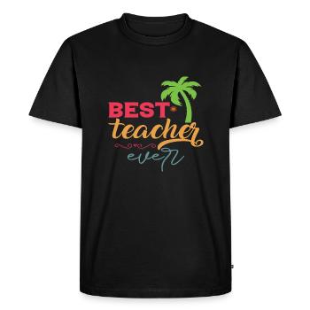 Meilleur professeur de tous les temps - T-shirt Premium bio Homme - noir - Devant - Nico (187cm)