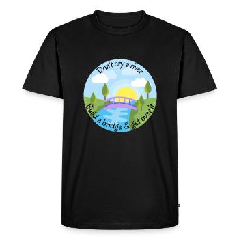 Don't Cry a River - Men's Premium Organic T-Shirt - black - Front - Nico (187cm)