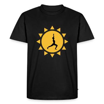 Yoga - T-shirt Premium bio Homme - noir - Devant - Nico (187cm)