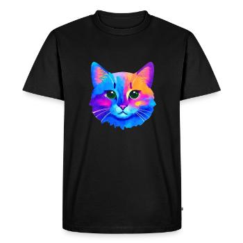 Chat Chat Cheveux Chaton Chaton Chat Domestique Chat - T-shirt Premium bio Homme - noir - Devant - Nico (187cm)