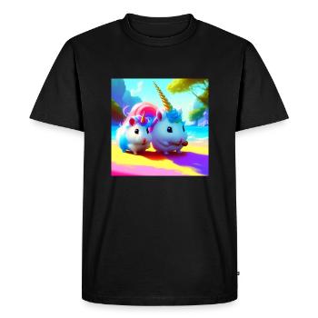 Nourriture pour hamster licorne - T-shirt Premium bio Homme - noir - Devant - Nico (187cm)