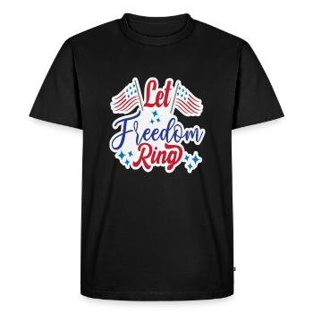 Let Freedom Ring - Men's Premium Organic T-Shirt - black - Front - Nico (187cm)