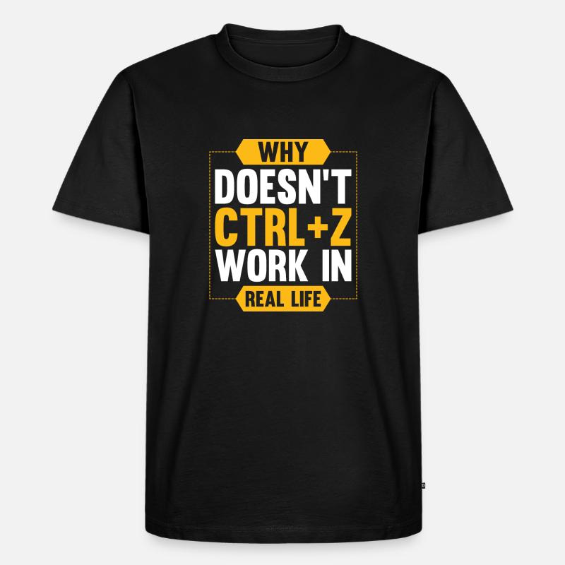 Geschenkprogrammierer PC STRG Z Computer - Männer Premium Bio T-Shirt - Schwarz