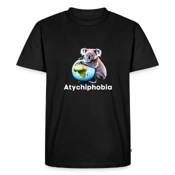 Atychiphobia Fear of Failure Koala Earth - Men's Premium Organic T-Shirt - black - Front - Nico (187cm)
