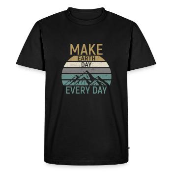 Faites du Jour de la Terre tous les jours - T-shirt Premium bio Homme - noir - Devant - Nico (187cm)