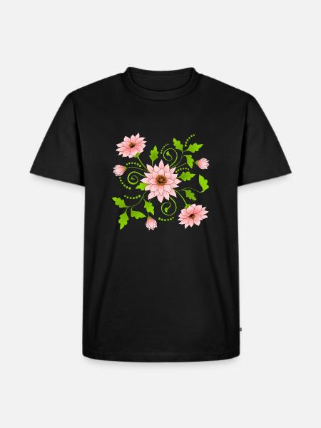 Flowers - Men's Premium Organic T-Shirt - black