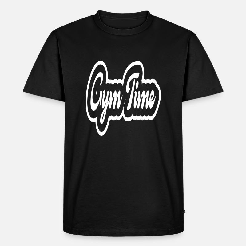 Gym Time - Männer Premium Bio T-Shirt - Schwarz
