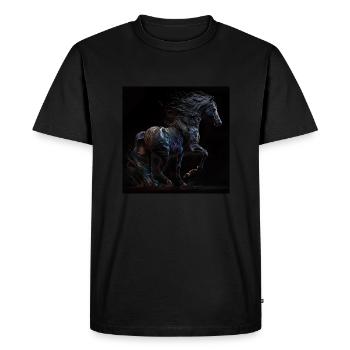 Cheval fougueux - T-shirt Premium bio Homme - noir - Devant - Nico (187cm)