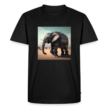 Éléphant au Kenya 2 - T-shirt Premium bio Homme - noir - Devant - Nico (187cm)