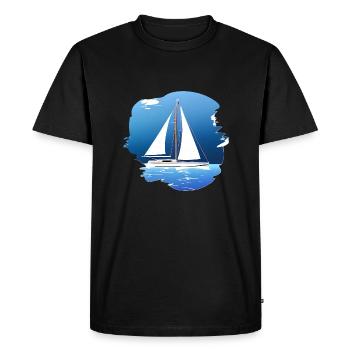 Sailing Sailing Sailing Sailing Sailboat - Men's Premium Organic T-Shirt - black - Front - Nico (187cm)