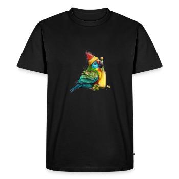 Câlins perroquets avec de la bière - T-shirt Premium bio Homme - noir - Devant - Nico (187cm)