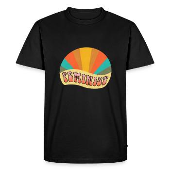 rétro-féminisme - T-shirt Premium bio Homme - noir - Devant - Nico (187cm)