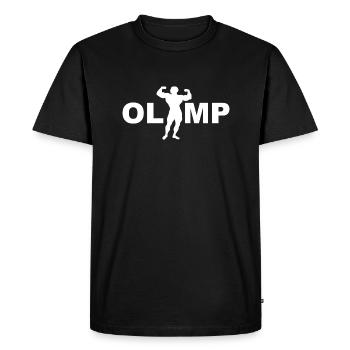 Mont Olympe Montagne des dieux et des pouvoirs. Culturiste - T-shirt Premium bio Homme - noir - Devant - Nico (187cm)