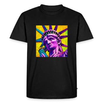 Statue of Liberty - Men's Premium Organic T-Shirt - black - Front - Nico (187cm)