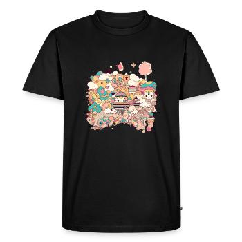 Trippy design - T-shirt Premium bio Homme - noir - Devant - Nico (187cm)