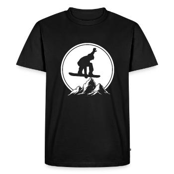 Snowboarders Sports d’hiver Neige - T-shirt Premium bio Homme - noir - Devant - Nico (187cm)
