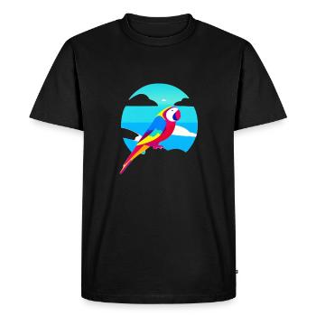 Budgerigar Bird owner Bird cockatiel - Men's Premium Organic T-Shirt - black - Front - Nico (187cm)