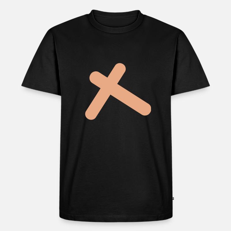 Abstract rectangular angle in beige - Men's Premium Organic T-Shirt - black