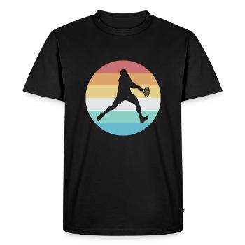 Tennis Sports Match de tennis Dicton - T-shirt Premium bio Homme - noir - Devant - Nico (187cm)