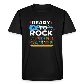 Ready To Rock Kindergarten - Men's Premium Organic T-Shirt - black - Front - Nico (187cm)