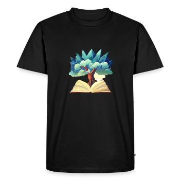 Reader Book Lovers Book Books Reading Gift - Men's Premium Organic T-Shirt - black - Front - Nico (187cm)