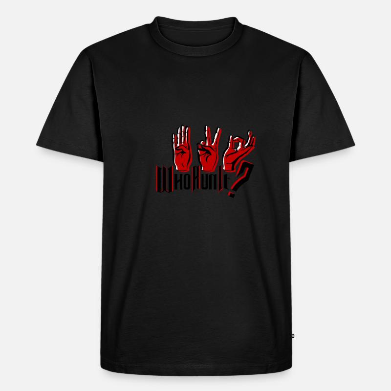 who run it - Männer Premium Bio T-Shirt - Schwarz