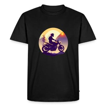 Moto Fan Motocycliste Motocross - T-shirt Premium bio Homme - noir - Devant - Nico (187cm)