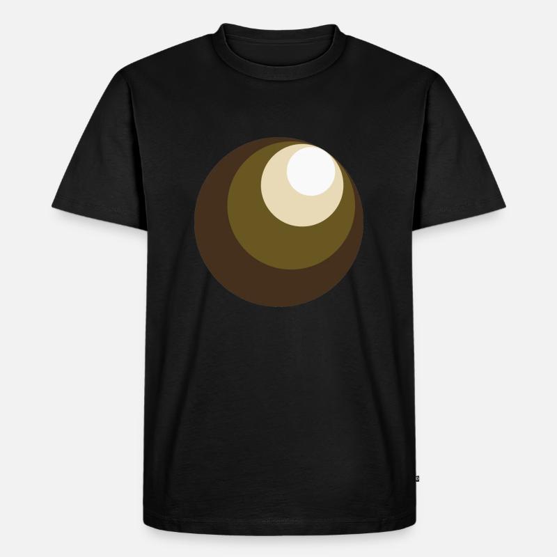 Circles - Männer Premium Bio T-Shirt - Schwarz