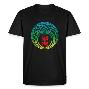 Motif Amazigh Ancien - T-shirt Premium bio Homme - noir - Devant - Nico (187cm)