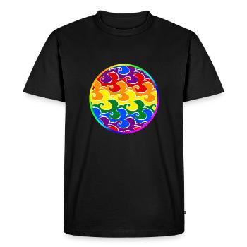 Birds flight LGBT - Men's Premium Organic T-Shirt - black - Front - Nico (187cm)