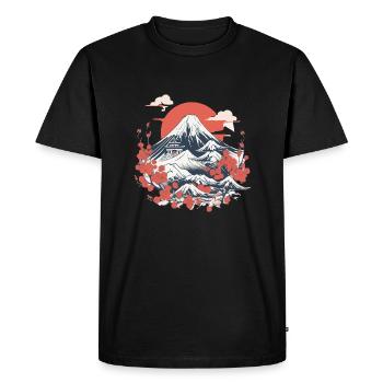 Folklore japonais - T-shirt Premium bio Homme - noir - Devant - Nico (187cm)