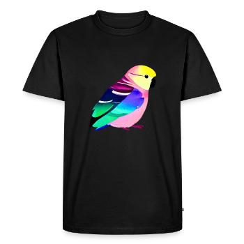 Cockatiel Bird Budgie Bird Owner - Men's Premium Organic T-Shirt - black - Front - Nico (187cm)